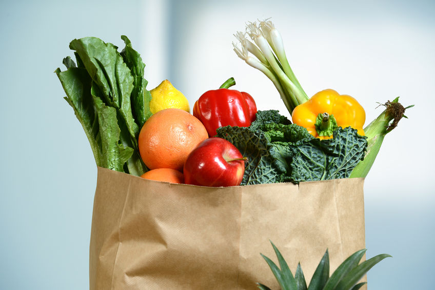 Fresh Produce In Paper Bag