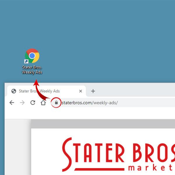 Click the lock icon next to the URL and drag it to your desktop.