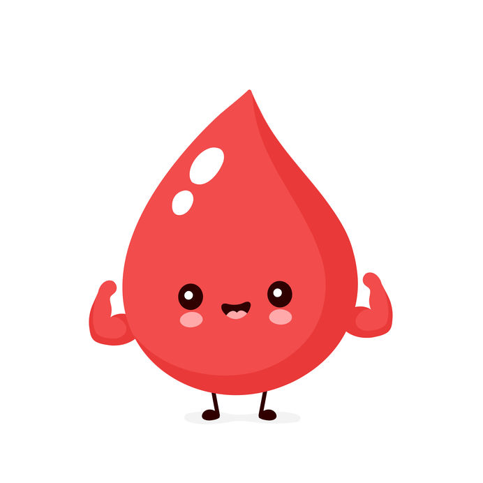 Image of cartoon blood drop man
