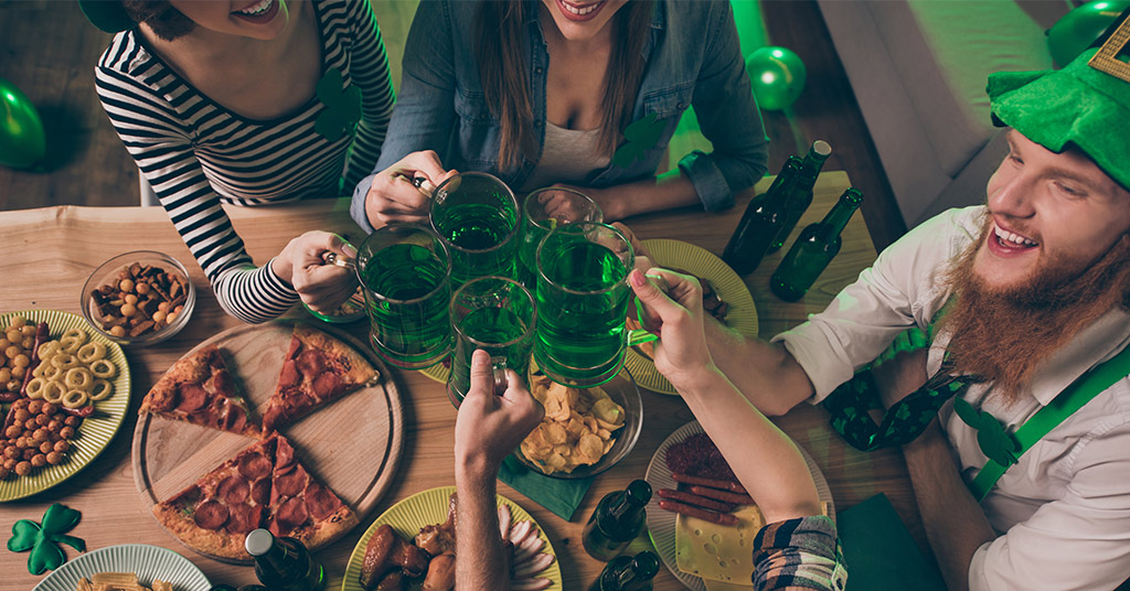 Family Celebrating St. Patrick's Day