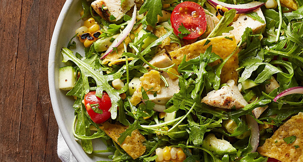 Bowl With Grilled Chicken Taco Salad