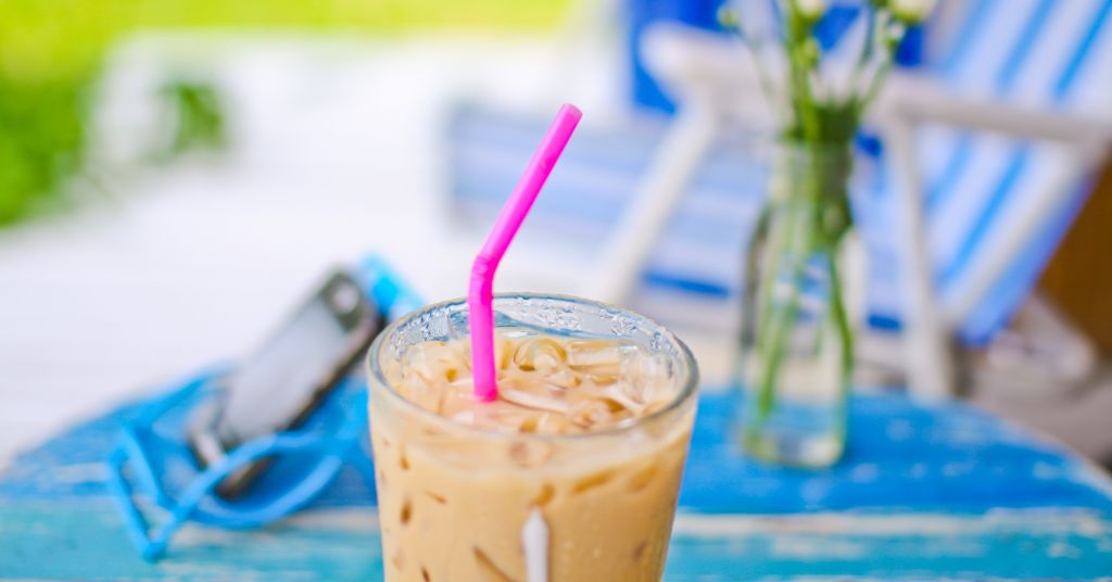 Iced Coffee on summer day.