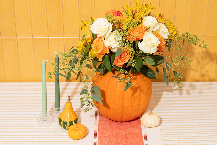 Pumpkin Floral arrangement centerpiece