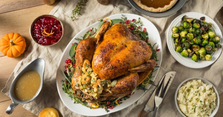 Homemade Thanksgiving Turkey on a Plate