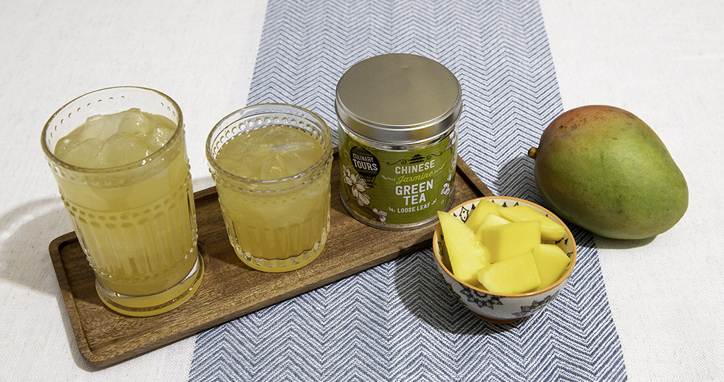 Mango green iced tea.