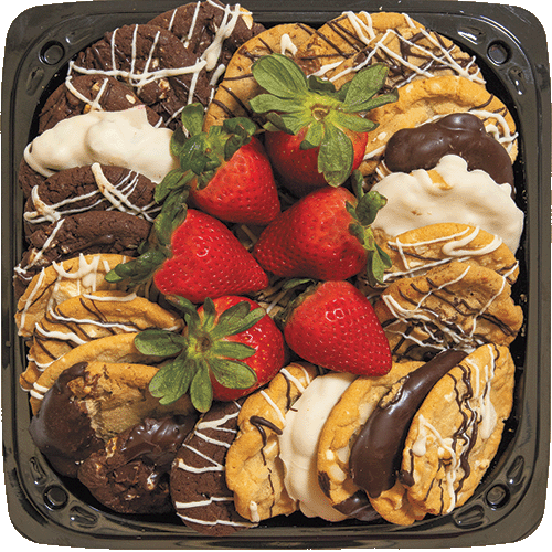 Stater Bros. Market's service deli dipped cookie party tray for dessert.