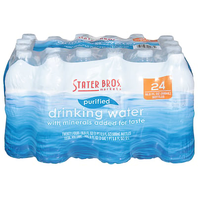 Stater Bros. Markets purified water 24 pack.