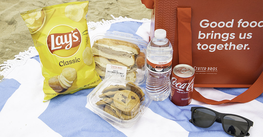 Snacks on the beach.