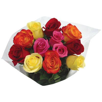 colorful roses in a bouquet