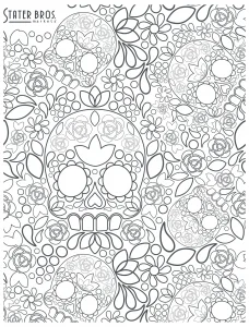 Calaveras Coloring Page For Dia De Los Muertos
