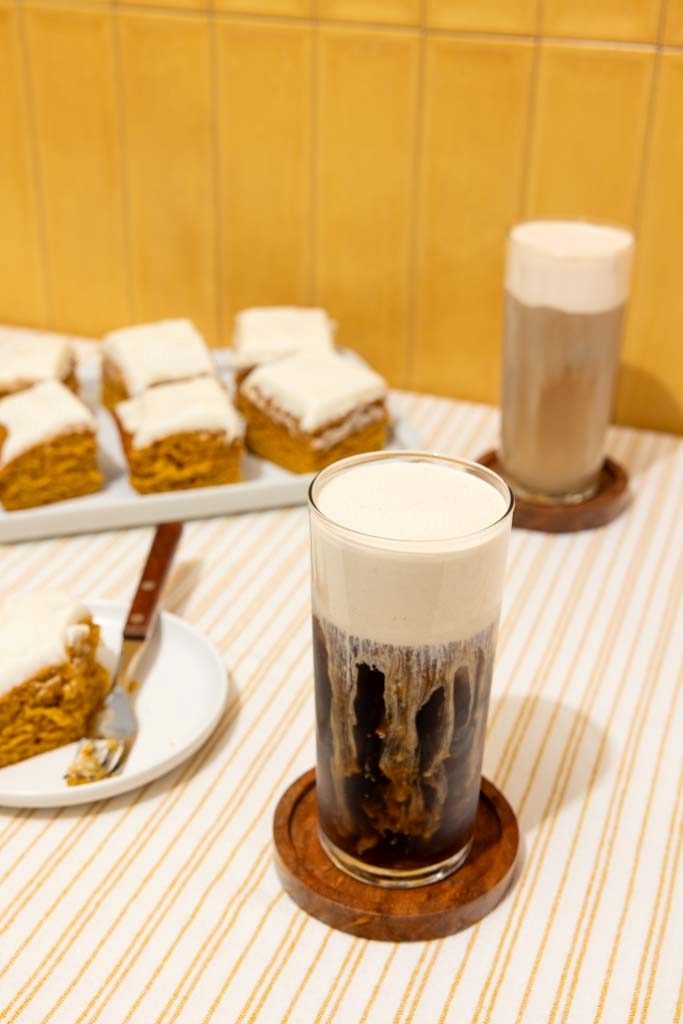Pumpkin Cold Foam Coffee with ingredients from Stater Bros.