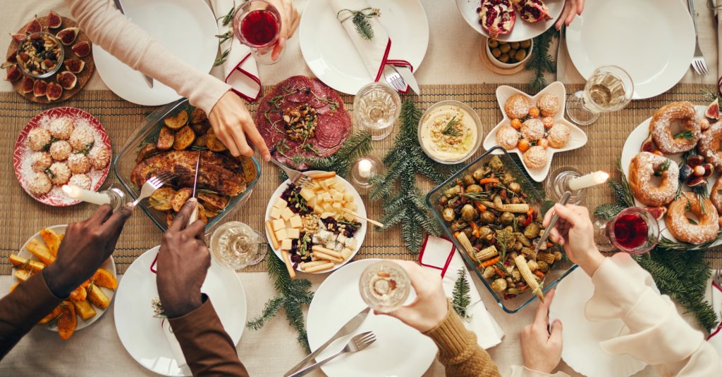holiday party spread