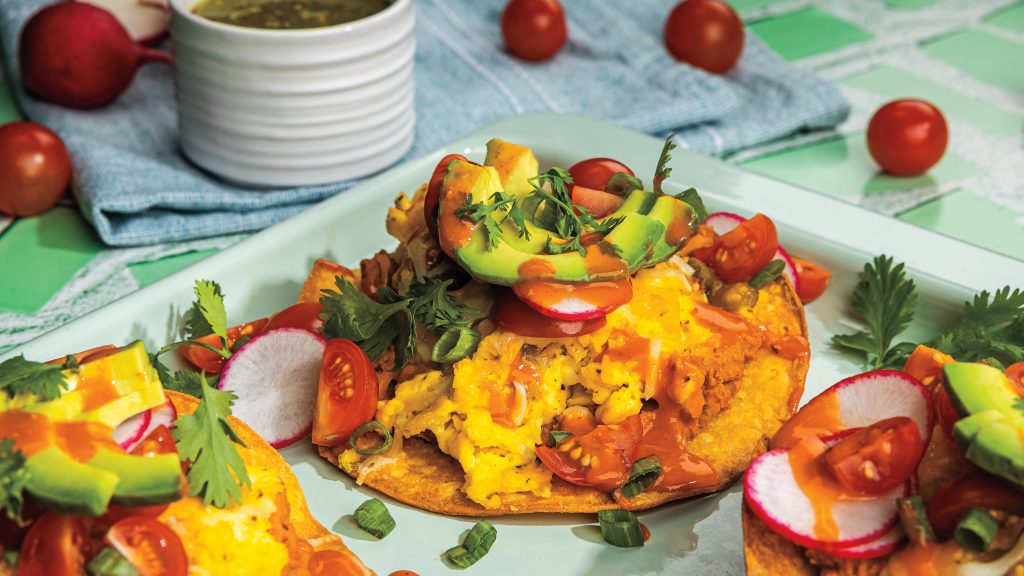 Vegan green huevos rancheros ingredients available at Stater Bros.