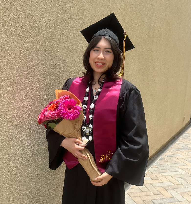 Yvette Alaniz, Southwestern College, 2025 Graduate and daughter of U.S. Marine Captain Paul Alaniz.