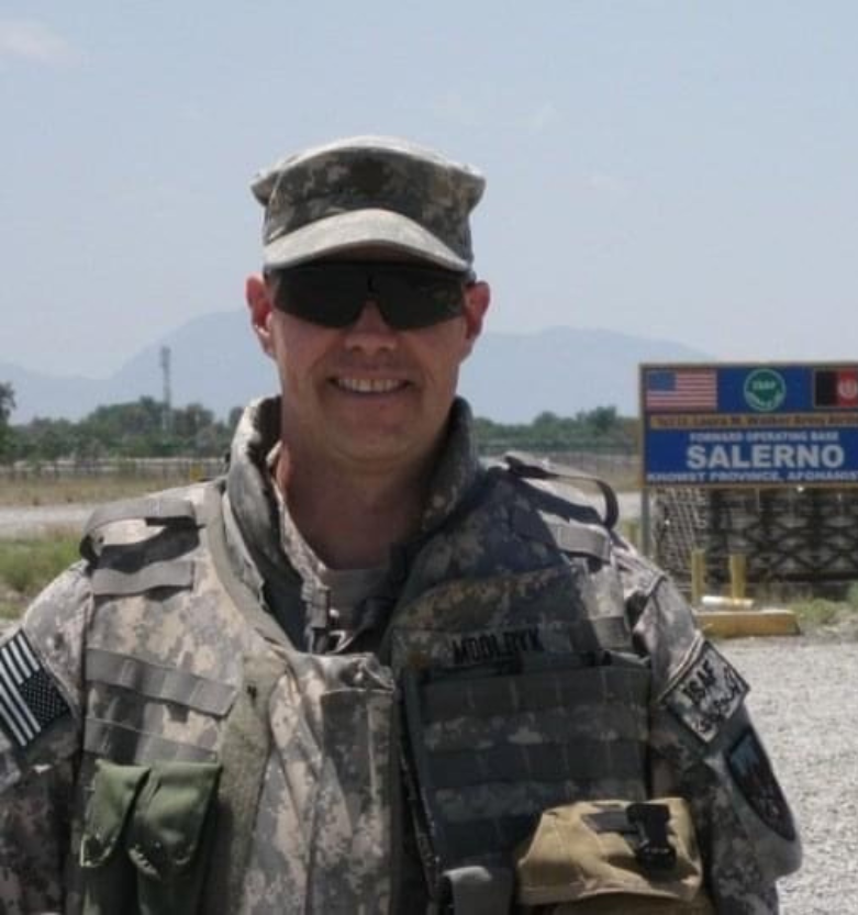 U.S. Army Major Evan Mooldyk and father of Quinn Mooldyk
